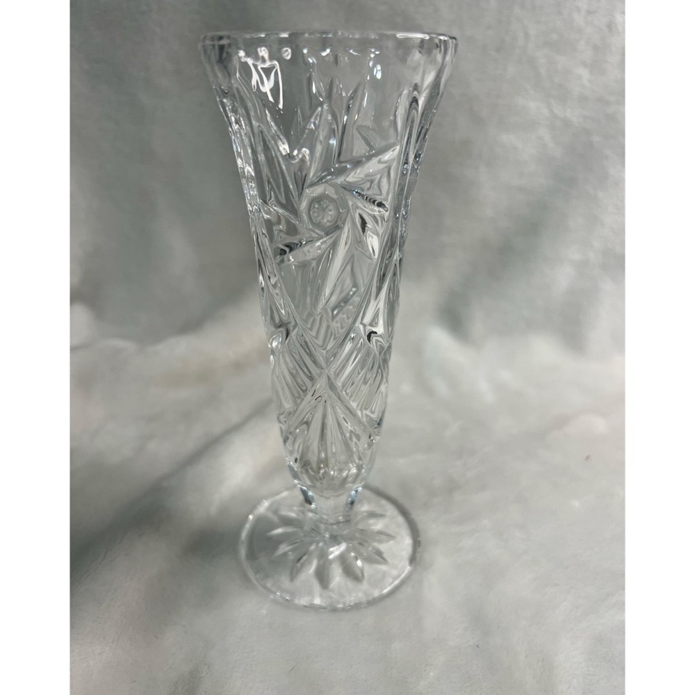 Hand Cut Glass Vase